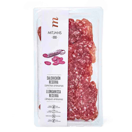 Salchichón Reserva Mitjans 80g - Delicioso salchichón de calidad premium para los amantes de los embutidos