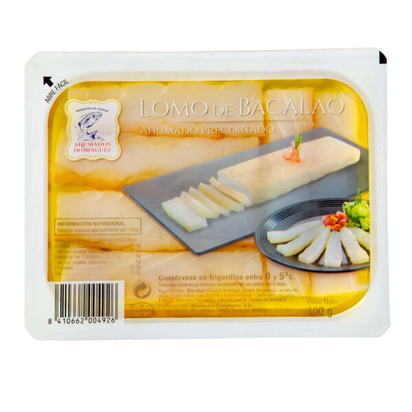 Lomo de Bacalao Ahumado en Aceite de Ahumados Dominguez