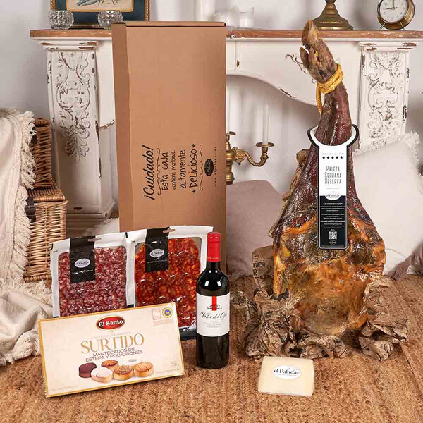 Lotto Aziendale 500-25 — paleta serrana, vino, formaggio & salumi