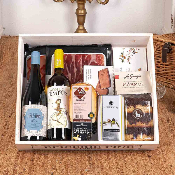 Lote Gour 320-25 — vinos, ibéricos, queso, foie y dulces