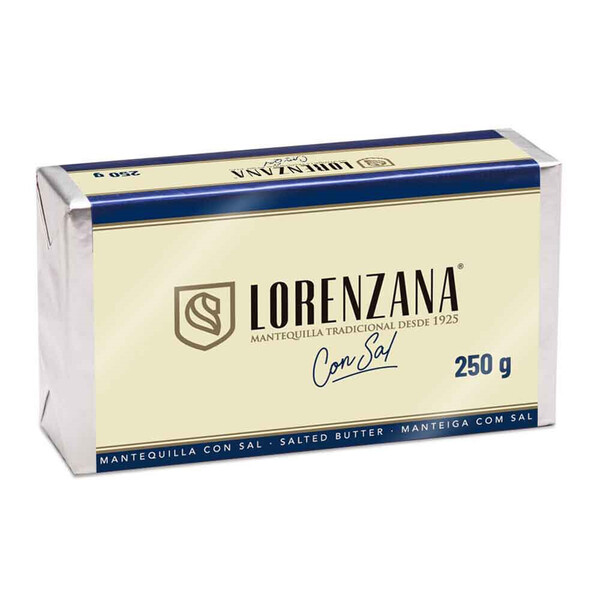 Mantequilla Lorenzana con Sal 250g.