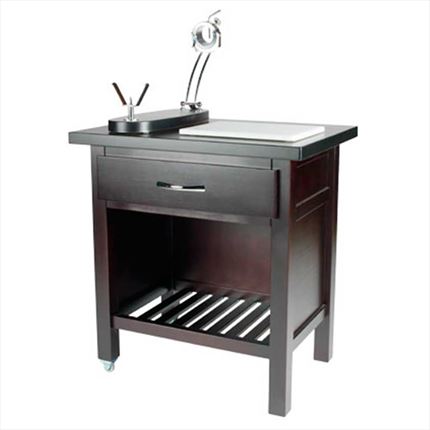Mesa Jamonera 600×800 Lacada Wengue 14045 (No Incluye Jamonero) ✅ Jamoneros Profesionales Online