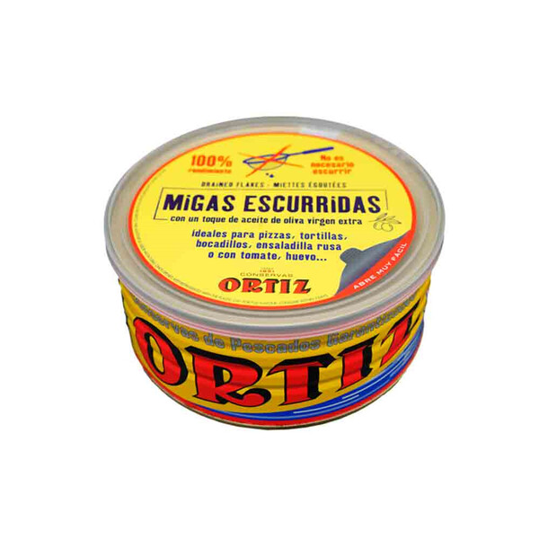 Migas de bonito del Norte Ortiz 670 g – Conserva premium en oliva