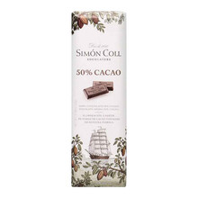 Mini tableta de Chocolate 50% cacao "Simón Coll" 25g.