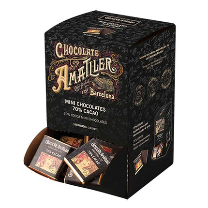 Exquisitos Mini Chocolates 70% Cacao Amatller: Descubre el placer en cada pequeño bocado