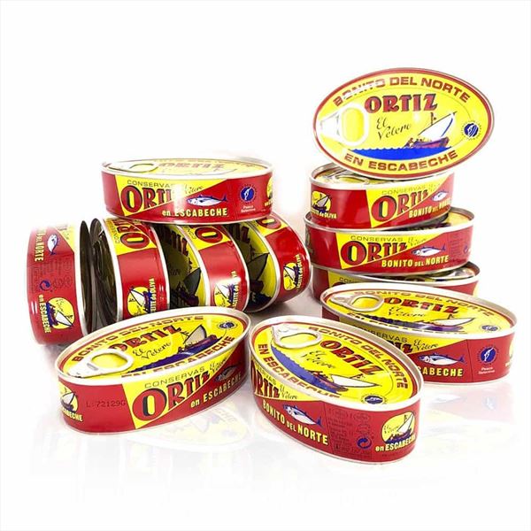 Pack 6 Latas Conservas de Bonito del Norte Ol-120 Lata x12 (6 En Aceite + 6 En Escabeche)