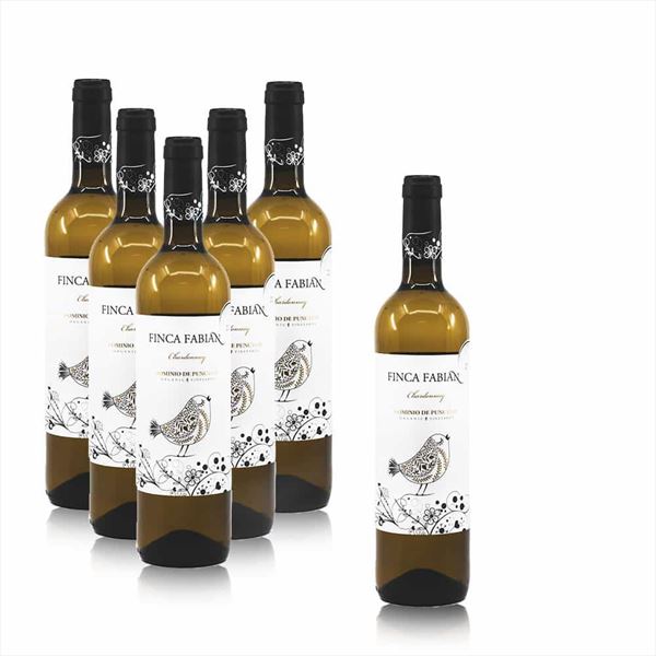 Pack de Vino Blanco Finca Fabian Chardonay 75cl. (6 botellas)