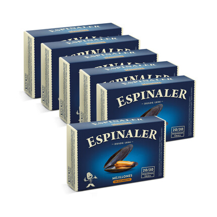 Pack Mejillones Espinaler 20/30 Piezas x6 | El Paladar