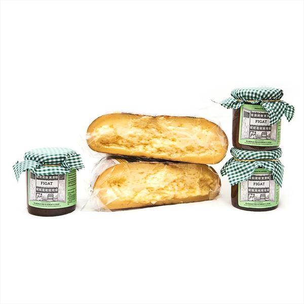 Pack Queso Mahón Menorca Curado Son Piris + 3 Mermeladas Artesanales de Higo "Figat" de Menorca