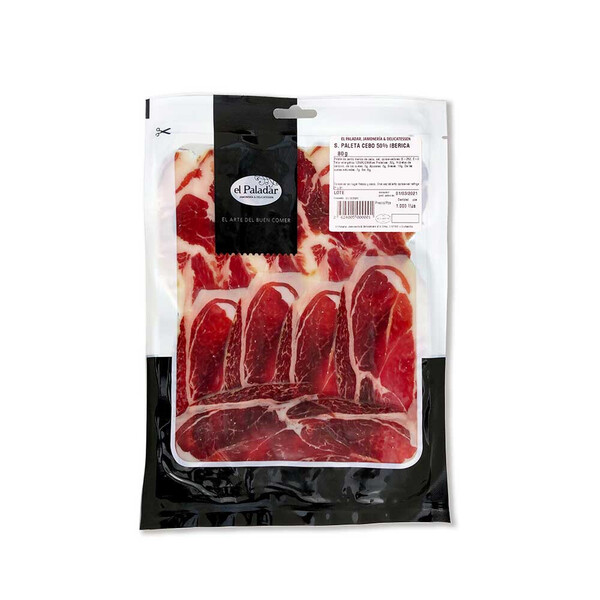 PALETA DE CEBO IBÉRICO 50% RAZA IBÉRICA (LONCHEADO 80gr.)