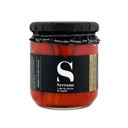 Pimientos del Piquillo enteros Conservas Serrano 250 g