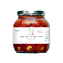Pimientos Picantes Rellenos de Queso de Cabra por Orto Mediterraneo 1500ml.
