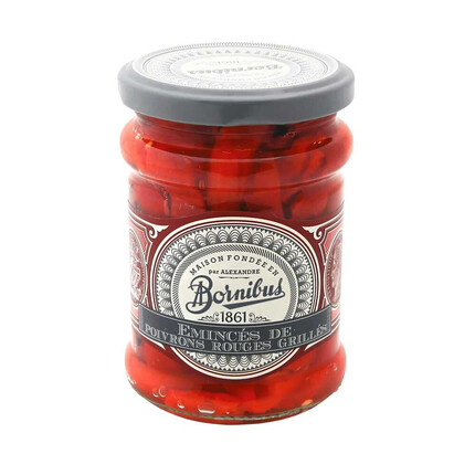 Pimientos Rojos a Tiras a la Parrilla Bornibus 240g - Sabor y Versatilidad en tu Cocina