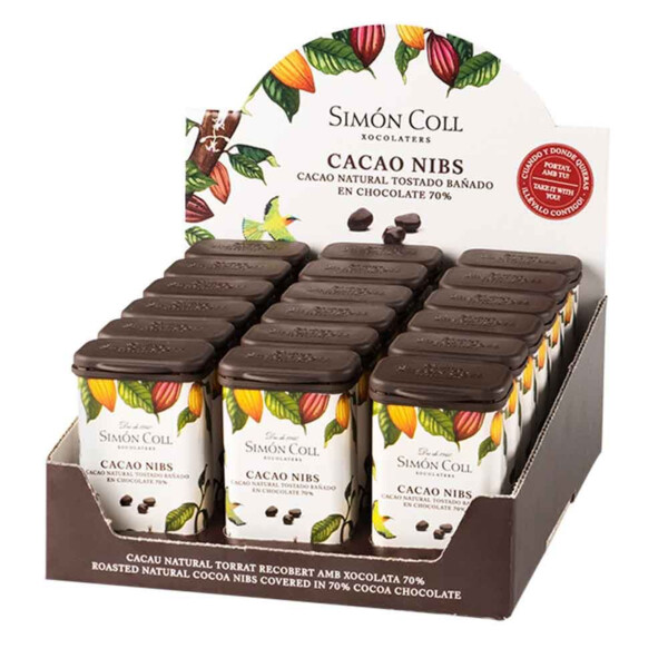 Porciones de Cacao Nibs De Simón Coll Lata 30gr. (1)