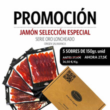 Promoción Pack Jamón Selección Especial Serie Oro (5 Sobres De 150Gr. Unid.)