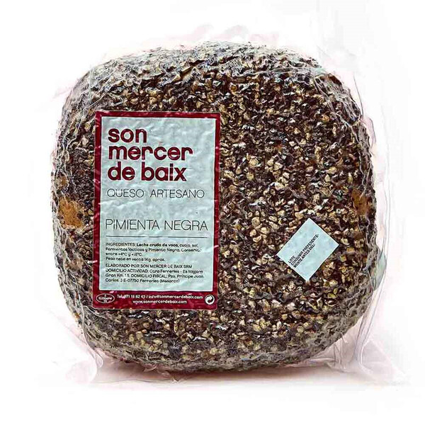 Queso a la Pimienta Son Mercer de Baix 1Kg. Aprox.