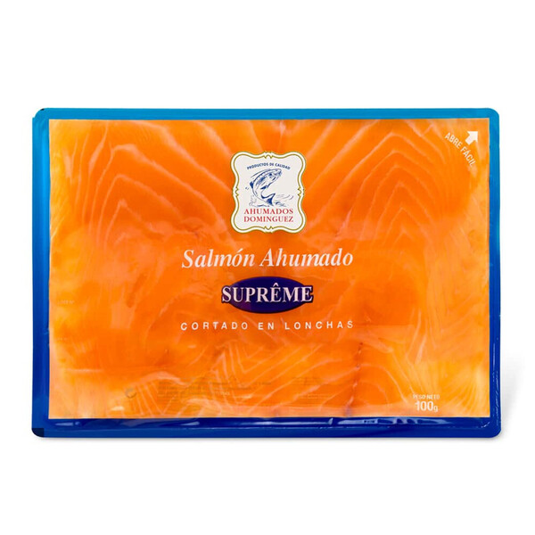 Salmón Ahumado Supreme en Lonchas de Ahumados Dominguez 100gr.