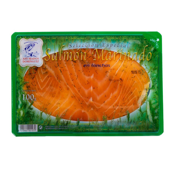 Salmón Marinado En Lonchas - Ahumados Dominguez 100G.