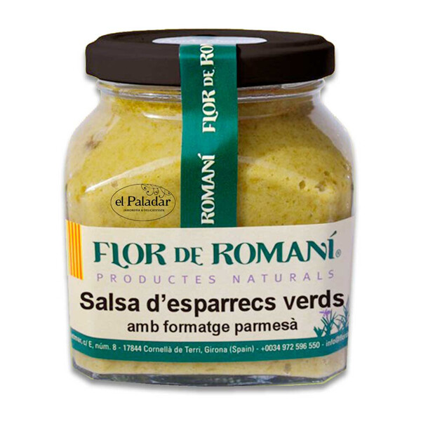Salsa de Espárragos Verdes con Queso Parmesano "Flor de Romaní" 150gr.