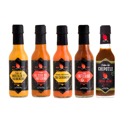 Pack 5 Extra Picantes – Doctor Salsas | Sabor Intenso