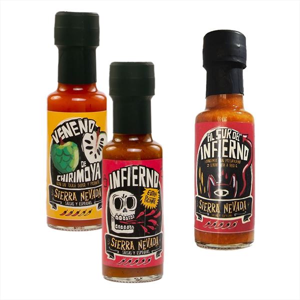 SALSAS EXTRA PICANTES PACK 3 - SALSAS Y ESPECIAS SIERRA NEVADA