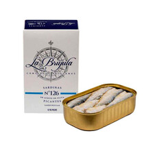 Sardinillas en Aceite de Oliva Picantes Nº 126 Conservas La Brújula 12/16 Piezas