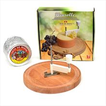 Tête de Moine y máquina girolle, flores de queso