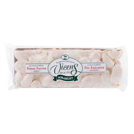 Turrón Duro Almendra Vicens 80g sin Azúcar Añadido