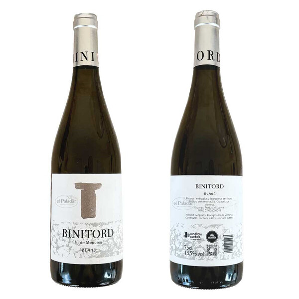 Vino Blanco Binitord Blanc - Vi de la Terra - Illa de Menorca 75cl.