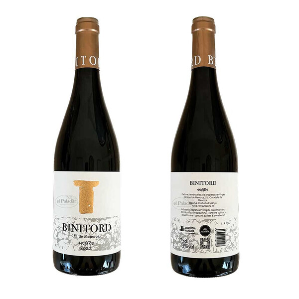 Vino Tinto Binitord Negre - Vi de la Terra - Illa de Menorca 75cl.